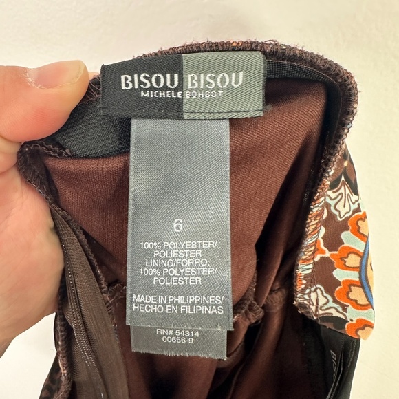 Bisou Bisou Babydoll Maxi Dress Women 6 Halter Tie Back Paisley Boho Y2K - Picture 2 of 6